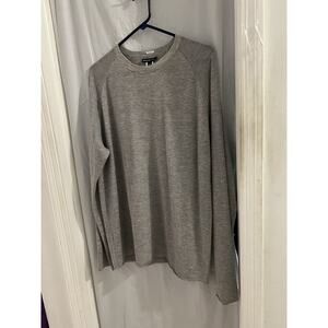 James Perse 4 XL Wool Cashmere Blend Men’s Sweater Gray Crew Neck Flawed Fixable